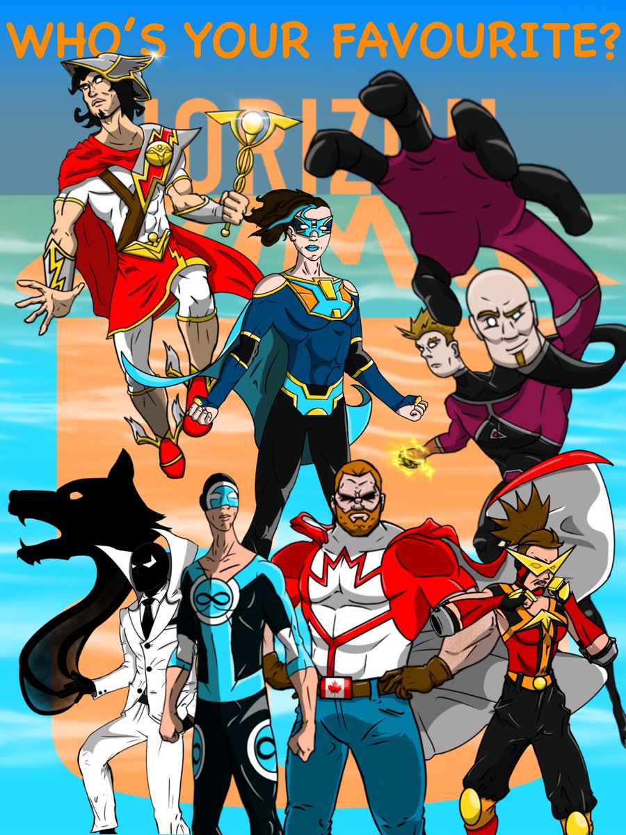 HorizonComix's tweet photo. IT’S TIME TO VOTE! Review all 7 of the Reveal Week heroes &amp; comment or retweet which one you want to see in a new comic! To learn exactly how the voting works, go to the like below &amp; skip to 6:38 on the video. 

https://t.co/2fnqeL6Z78 https://t.co/QFPDQLXKla