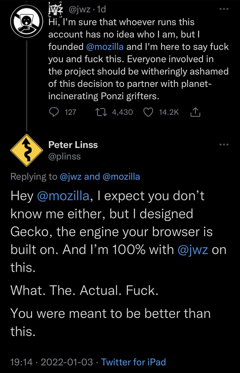 Mozilla decided to start taking donations in crypto and the response has, as expected, been very bad.