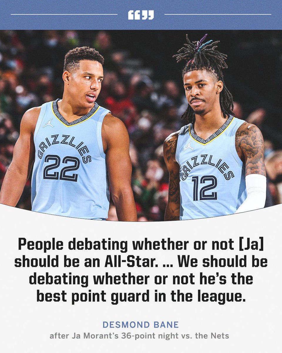 Desmond Bane with high praise for Ja 😤