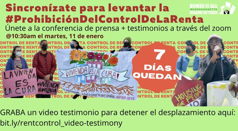 CityLife_Clvu's tweet photo. 🚫¡Es hora para control de renta!¡Salta 7 días para testificar! 🎥 Graba tu testimonio: https://t.co/t3rO7kwcuA. 📝 Apúntate a nuestra lista de alertas para estar al día de la información de testimonios escritos: https://t.co/2RuRR9aB5W #ControlDeRentaMA #CLVU https://t.co/gI247SKaK5