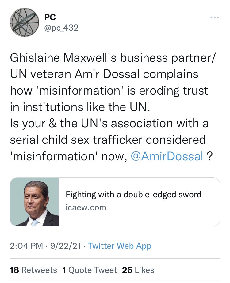  @artisbrutal2021  @pc_432 might be able to help me out with this Amir guy, trying to CCP the global internet...also this vaccine diplomacy lady that was on some of those flights...or this club of Rome w/Justin Trudeau’s dad, thing...