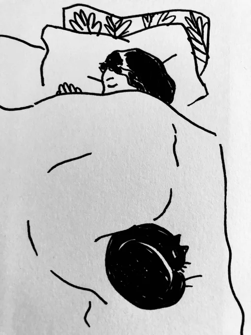 How I woke up this morning: with a cat wedged up against my booty 