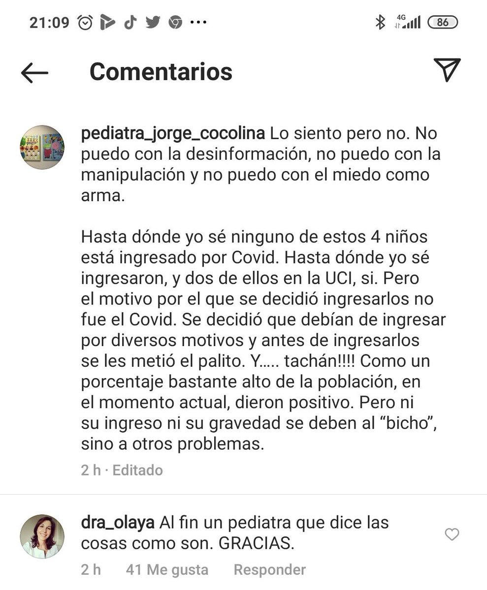 Gente decente (y harta!)  en contraposición a otras personas que solo buscan alarmar...para vacunar. Qué vergüenza de medios, de políticos y de todo.