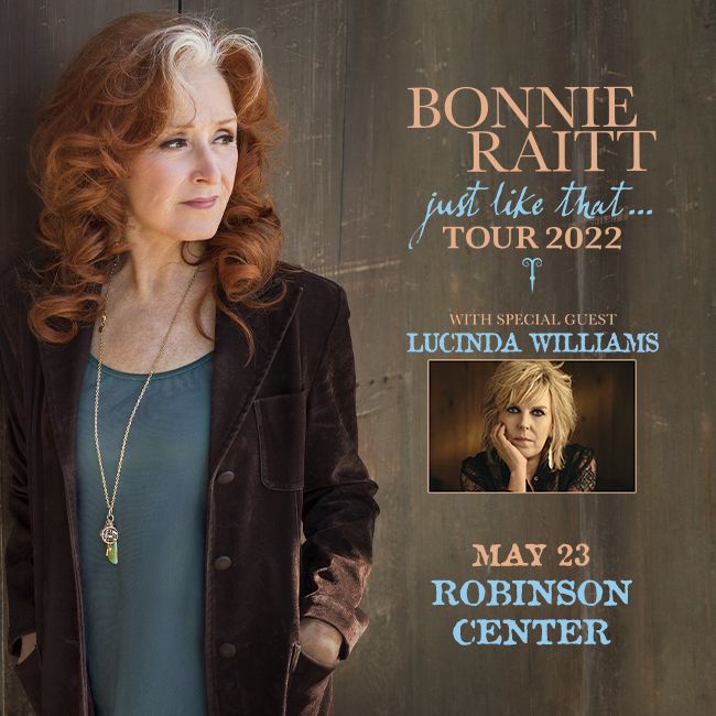 RobinsonCenter's tweet photo. 🎤 Look out for the first single from her new album on #January28th! 💿
🔗 TICKETS: https://t.co/JRuhII8G5M
#Bonnie #Raitt #BonnieRaitt #concert #live #LiveConcert #foryoupage #concert #LucindaWilliams #song #songwriter #singer #JustlLikeThat #visit #ontour #music #tickets https://t.co/stdCAG3hzl