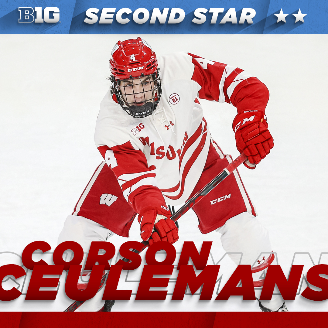 Badger Hockey Schedule 2022 Wisconsin Hockey On Twitter: "He's Been Getting Better And Better Kwik Trip  @Holidayfaceoff Best Defenseman @Corson_4 Is B1G Second Star Of The Week  Took Over The Team Scoring Lead After Three-Point Tourney