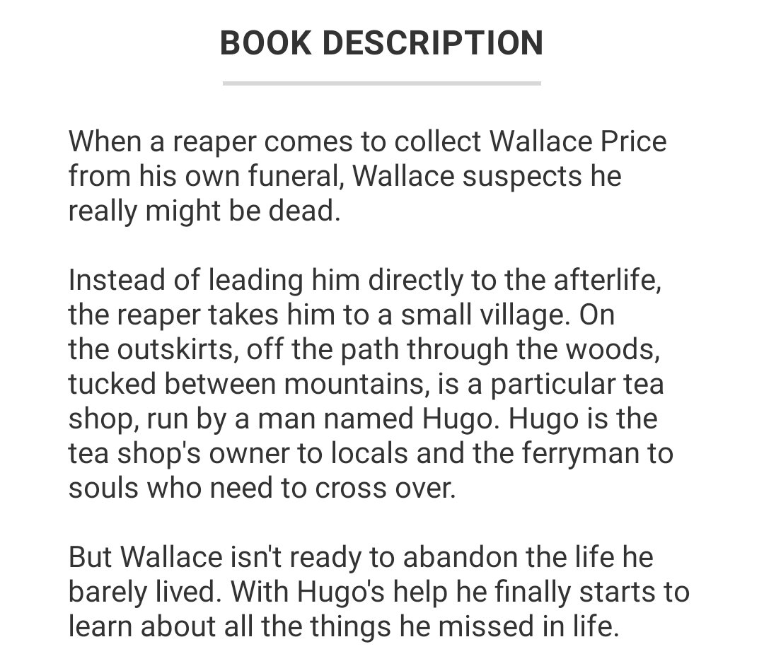 GriffReads's tweet image. Finished my first book for the @GCreadathon 🥰

Under the Whispering Door by TJ Klune ⭐⭐⭐⭐

I liked that this felt very wholesome but it also explored deeper themes around death and grief 💔