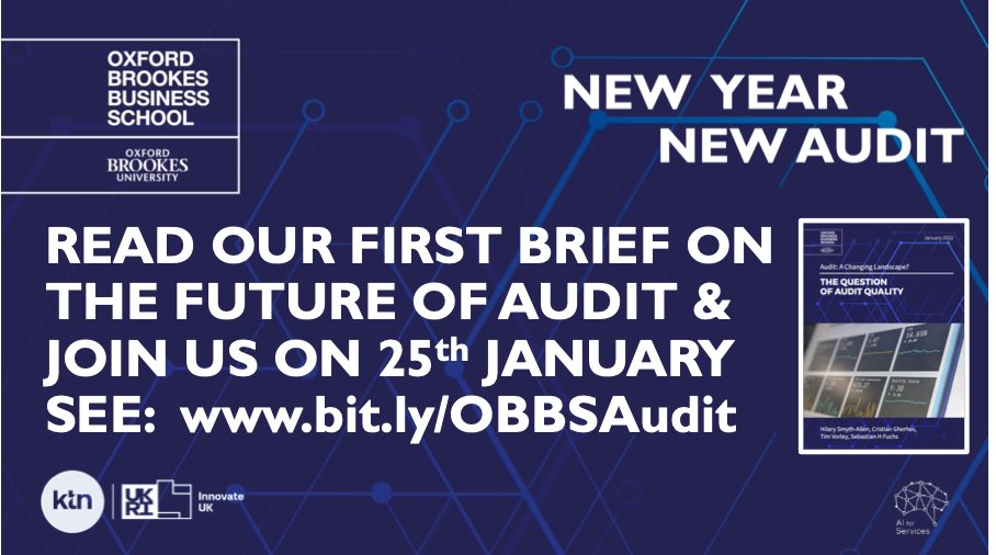 NextGenPSF (@nextgenpsf) on Twitter photo Briefing 1 from <a href="/BrookesOBBS/">Oxford Brookes Business School</a> team on the #FutureOfAudit - Access the report and register for our panel discussion on 25th Jan here: bit.ly/OBBSAudit Briefing 1 from <a href="/BrookesOBBS/">Oxford Brookes Business School</a> team on the #FutureOfAudit - Access the report and register for our panel discussion on 25th Jan here: bit.ly/OBBSAudit