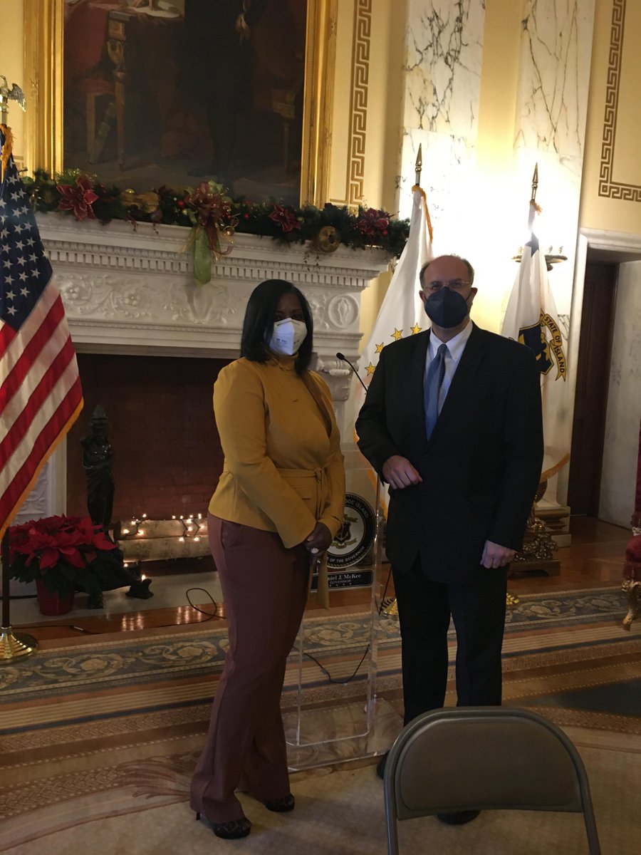 I was so honored to stand alongside <a href="/CommerceRI/">Rhode Island Commerce</a> Secretary Pryor as the <a href="/RISenate/">Rhode Island Senate</a> and <a href="/RIHouseofReps/">Rhode Island House of Representatives</a> voted on <a href="/GovDanMcKee/">Governor Dan McKee</a>’s RI Rebounds investment for pediatric providers, early intervention services, <a href="/ridcyf/">RI Department for Children, Youth & Families</a> contracted providers, childcare providers, and more.