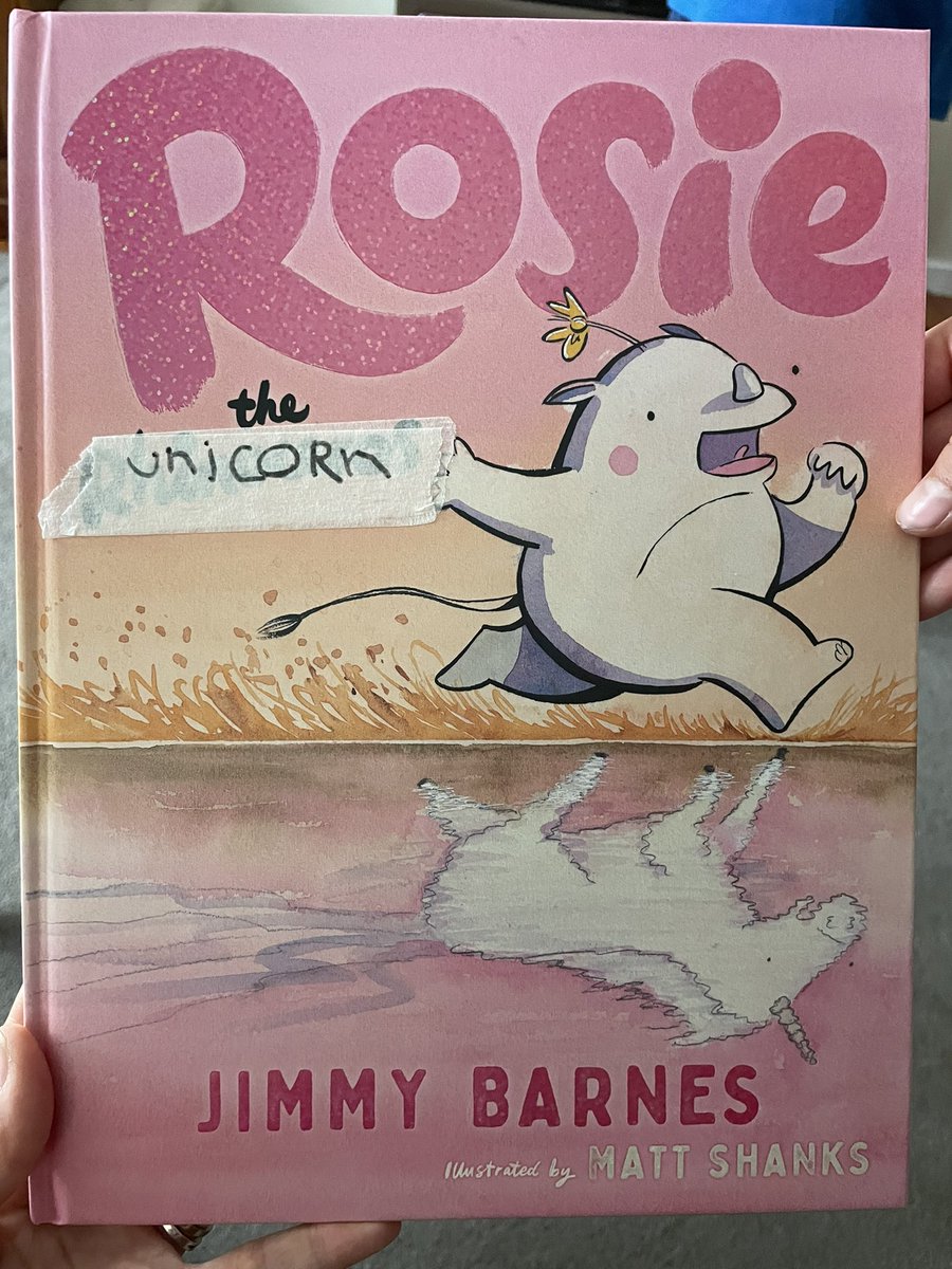 kitty_jeff's tweet photo. @JimmyBarnes my 5yo niece made this thoughtful edit to your wonderful book. It’s a fave here! 💖🦄 https://t.co/cnlOgecWug