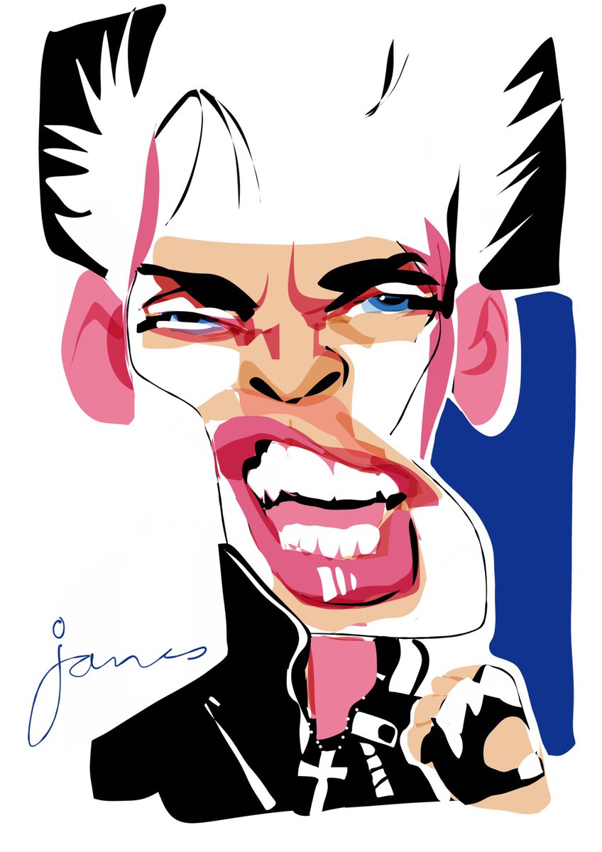 jameslythe5's tweet photo. 2022. It’s a nice day to. Start again #billyidol #caricature #whitewedding https://t.co/Xc9I1NuClm