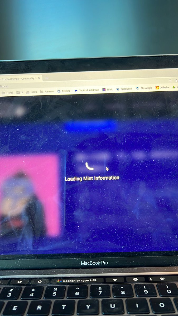Cali_eagle's tweet photo. @CryptoChimpzNFT won’t let me mint one site been stuck loading https://t.co/cxcFzHtxWV
