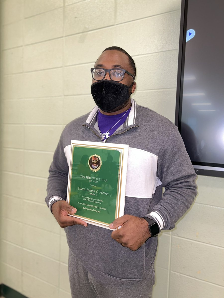 Congratulations Coach Joshua Harris. He is our 2021-22 Teacher of the Year.