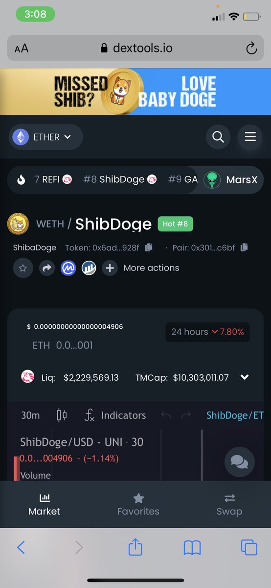 RealShibaDoge's tweet photo. $ShibaDoge is trending on Dextools right now! #ShibaDoge #ShibDoge #ToTheMoon #SHIBADOGEARMY #ShibaDogeFamily #1000xgem https://t.co/tCtiSwqbF5