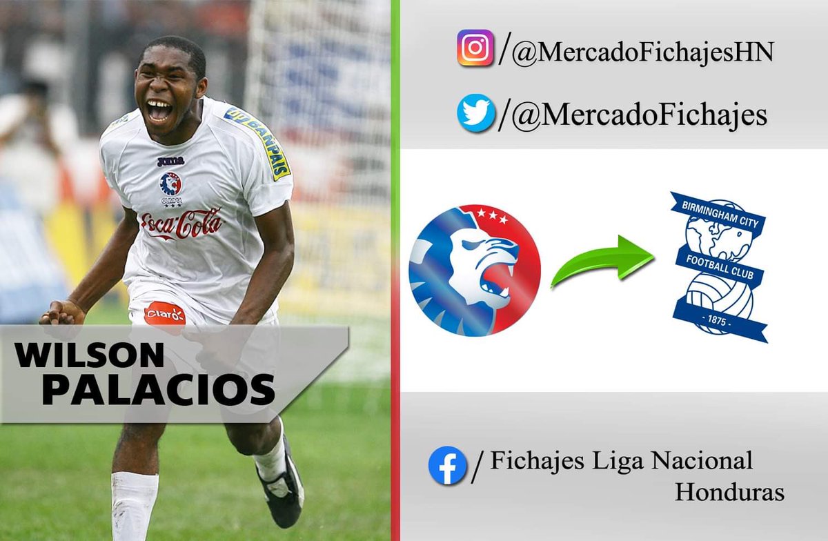 MercadoFichajes's tweet photo. #FichajesHonduras 🇭🇳 #TB2007 🔙
Wilson Palacios es nuevo fichaje del Birmingham de Inglaterra, llega procedente del Olimpia de la Liga Nacional.
Edad: 23 años
Posición: Volante https://t.co/XvVLgYh9bJ