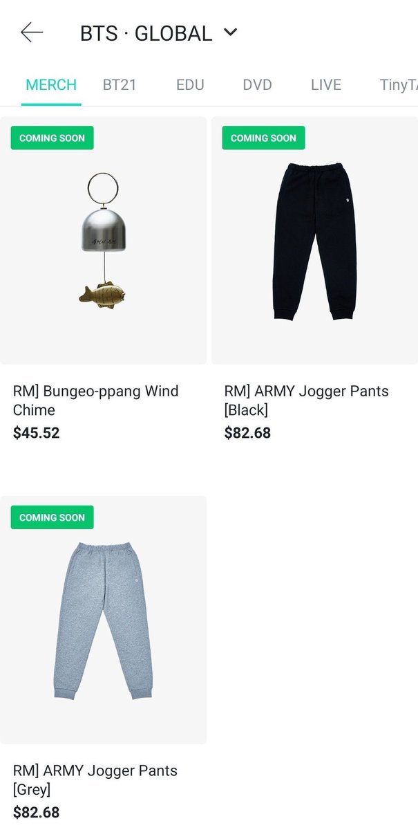 BangtanBoysTur's tweet photo. [INFO] SANATÇI KOLEKSİYONU RM 

1) BUNGEO-PPANG (+1 fotokart ile) 45,52 $ (613,80 TL)

2) Jogger ARMY eşofman (+1 fotokart ile) 82,68 $ (1.114,87 TL) 

 #BY_RM #RMMerchStyle #CollectionByRM @BTS_twt https://t.co/WUB71k24jp