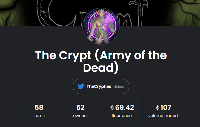 We're just about halfway through auctioning off the genesis Crypties and we cracked 107 ETH volume traded already.

Blue checkmark here we come...

Just a side note: not a single secondary sale has occurred. Think about that for a min - don't be a missorrr bls.