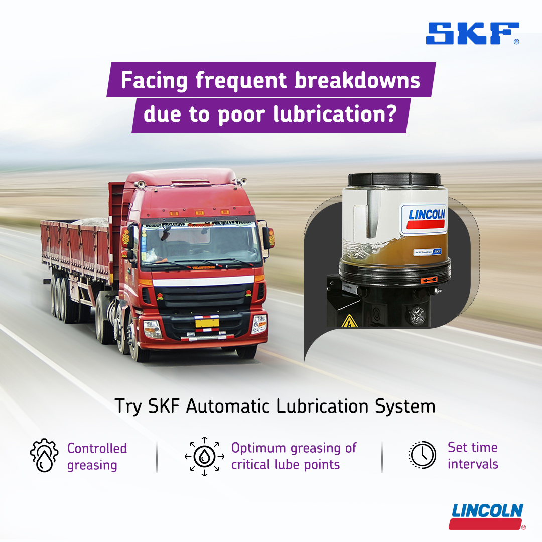 skfindia's tweet photo. Is your business suffering because of frequent breakdowns?
The right lubricant, in the right quantity, at the right time, to the right lubrication point is what SKF Automatic lubrication system does.
Know more - https://t.co/cuA1D9ivvX
#AutomaticLubricationSystem #Performance https://t.co/McT1A7X5km