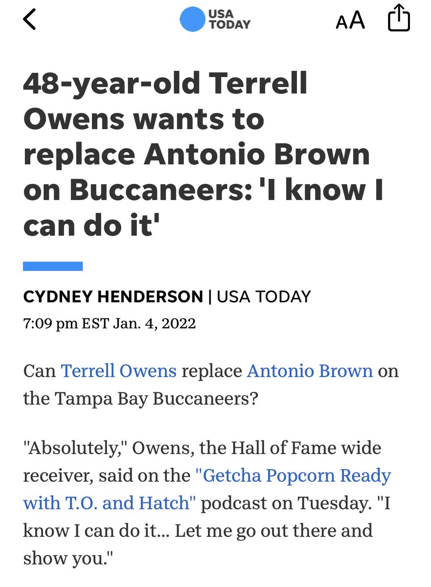Let’s go T O! <a href="/terrellowens/">Terrell Owens</a> I believe!