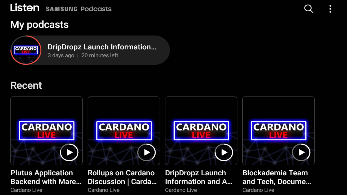 Cardano Live Podcast tweet media
