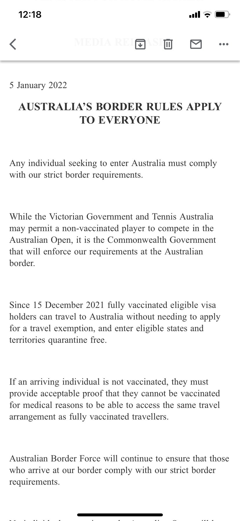 Eryk Bagshaw on X: &ldquo;Comments by Australian Home Affairs Minister 