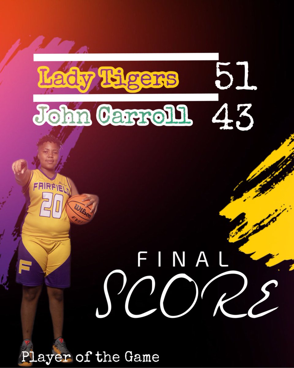 FairfieldHoops's tweet photo. Ugly Win Over John Carroll Tonight. @Tajaeeyoung2 Led W/ 14 Pts, 5 Rebs, & 4 Asts. @shaniah_iree 13 Pts, 11 Rebs, 7 Ast, & 3 Blks. @DaDonKhy 10 Pts, 4 Rebs, & 2 Stls. We Will Continue Area Play Friday Against Pleasant Grove. #ProgressOVERPride (12-4) (1-0). https://t.co/PyIVxfG0er