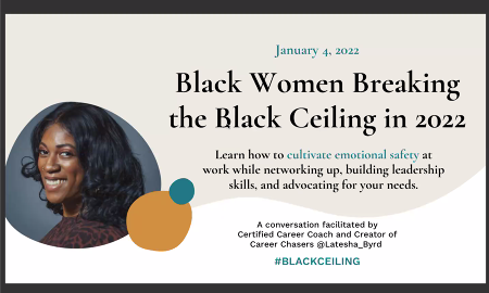 QJacksonSSRocks's tweet photo. Excited about this webinar tonight with @Latesha_Byrd !! #BlackCeiling https://t.co/bm1Y4rUMUg