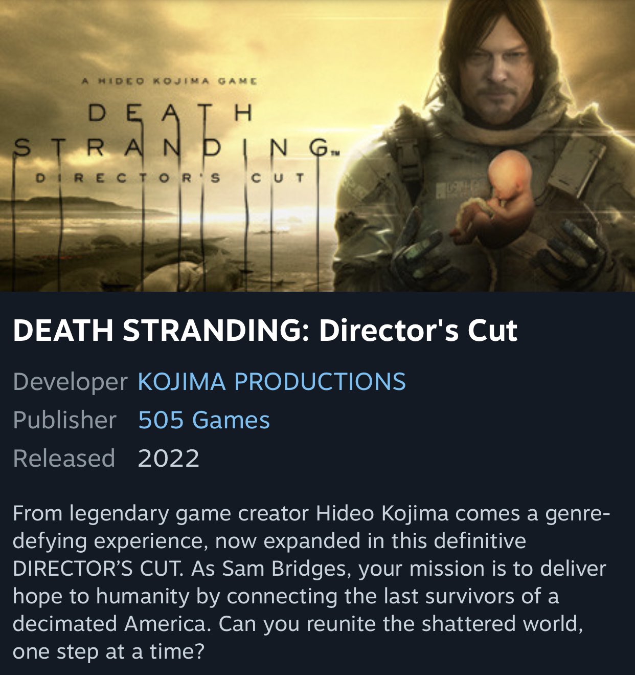 DEATH STRANDING DIRECTOR'S CUT, PC Steam Game