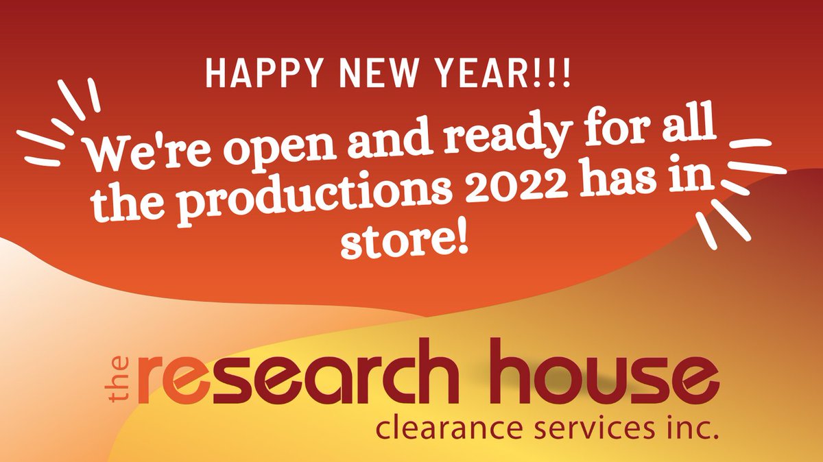 RsrchHouse's tweet photo. We're back from our break and raring to go! Contact us through our website to see how we can help your production! https://t.co/TQXTrHNvJa