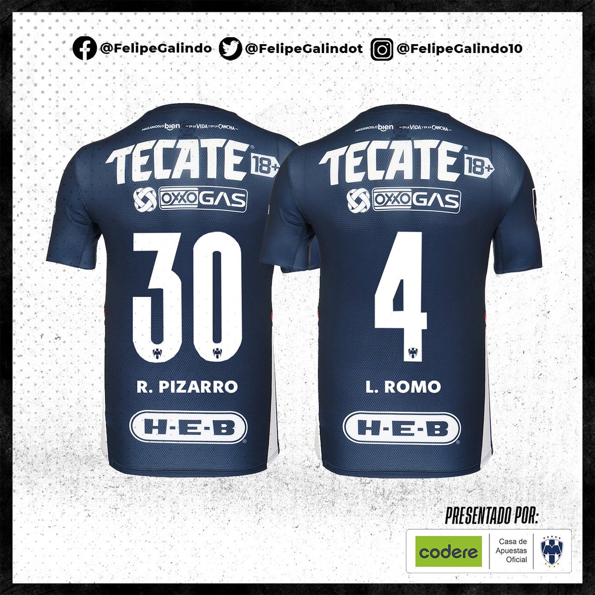 FelipeGalindot's tweet photo. Rodolfo Pizarro con el #30 🔥
Luis Romo con el #4 🔥

RT 🔄 Si! Me agradan.
Like ❤️ No, mejor otros.

¿Les gustan? Este sábado podrían ver minutos…

Presentado por:
@CodereMX https://t.co/ggBwYjI5vh