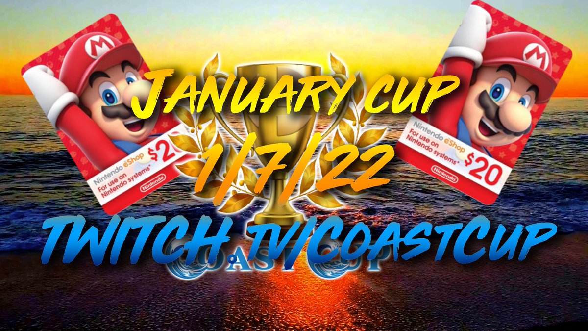 CoastCup_'s tweet photo. Coast Cup is back baybayyyy!

Join us at https://t.co/gna3WomfBw Friday, January 7th for the first Coast Cup Tournament of 2022!

We will be giving away a $20 Nintendo eShop to one lucky viewer during the tournament!

To enter the follow @CoastCup_ on Twitter and retweet! https://t.co/uf2wbccAXq