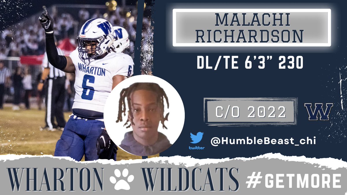 🚨 Uncommitted '22 Spotlight 🚨 

DL/TE Malachi Richardson - <a href="/HumbleBeast_chi/">luh key</a> 

2021 Key Stats: 2.0 sacks, 1 TFL, 1 FF, 1 FR, 1 TD

🎥: hudl.com/profile/143977…

#GetMore🐾 #RecruitWharton 
<a href="/CoachLikeMike/">Big Mike Williams</a> <a href="/Coach_Baham/">Robert Baham Jr.</a>