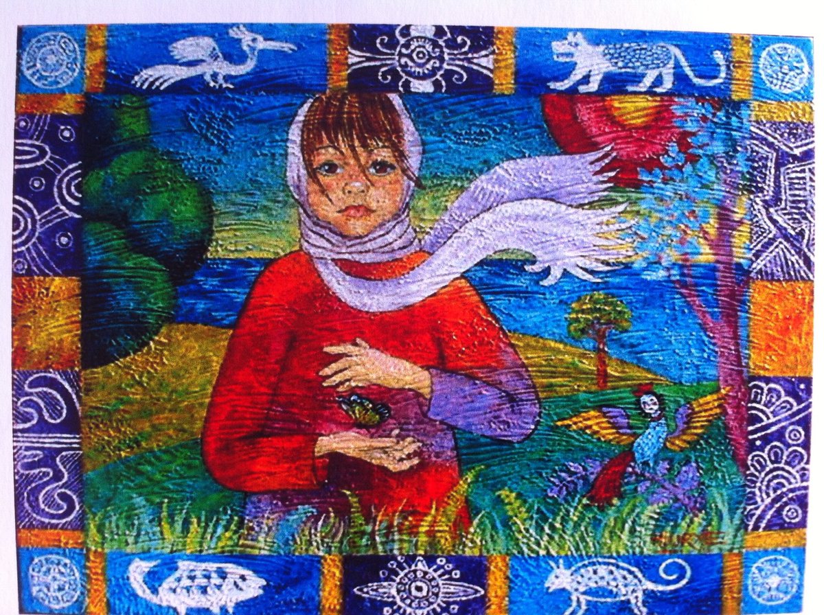 lakedolphin's tweet photo. Oil and acrylic on canvas of my daughter https://t.co/wX3nRba3ZR
