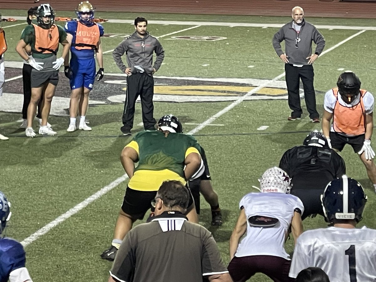 SWDragonsFB's tweet photo. Dragon football players at #SASAllStarGame practice. Saturday 5pm at the Alamodome. #WeareSW @Jaidyn_Birts @JPZunigaRodrig1 https://t.co/IYJgfa1Guc