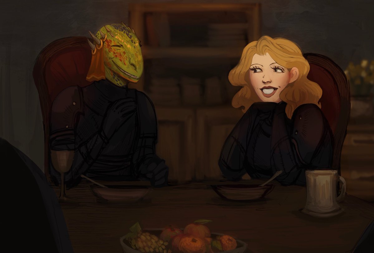 Denythem's tweet photo. Trying to finish some of the WIPs from last year (and even the year before lmao), and this is one of them!!! #tes #elderscrolls #tesiv #fanart https://t.co/wTpBdLFcq6