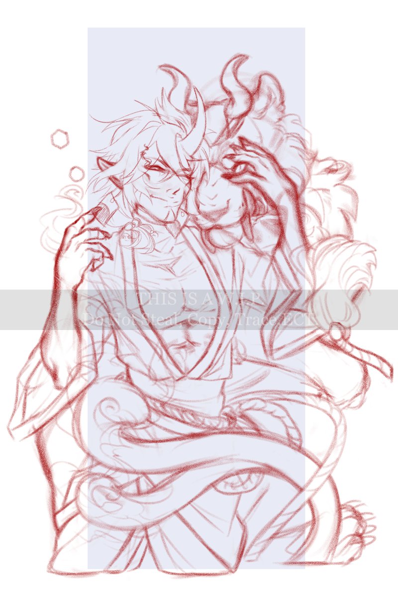 SlumberingFool's tweet photo. My two demon OC bbs being besties 💕 https://t.co/pnaHnYPv4J