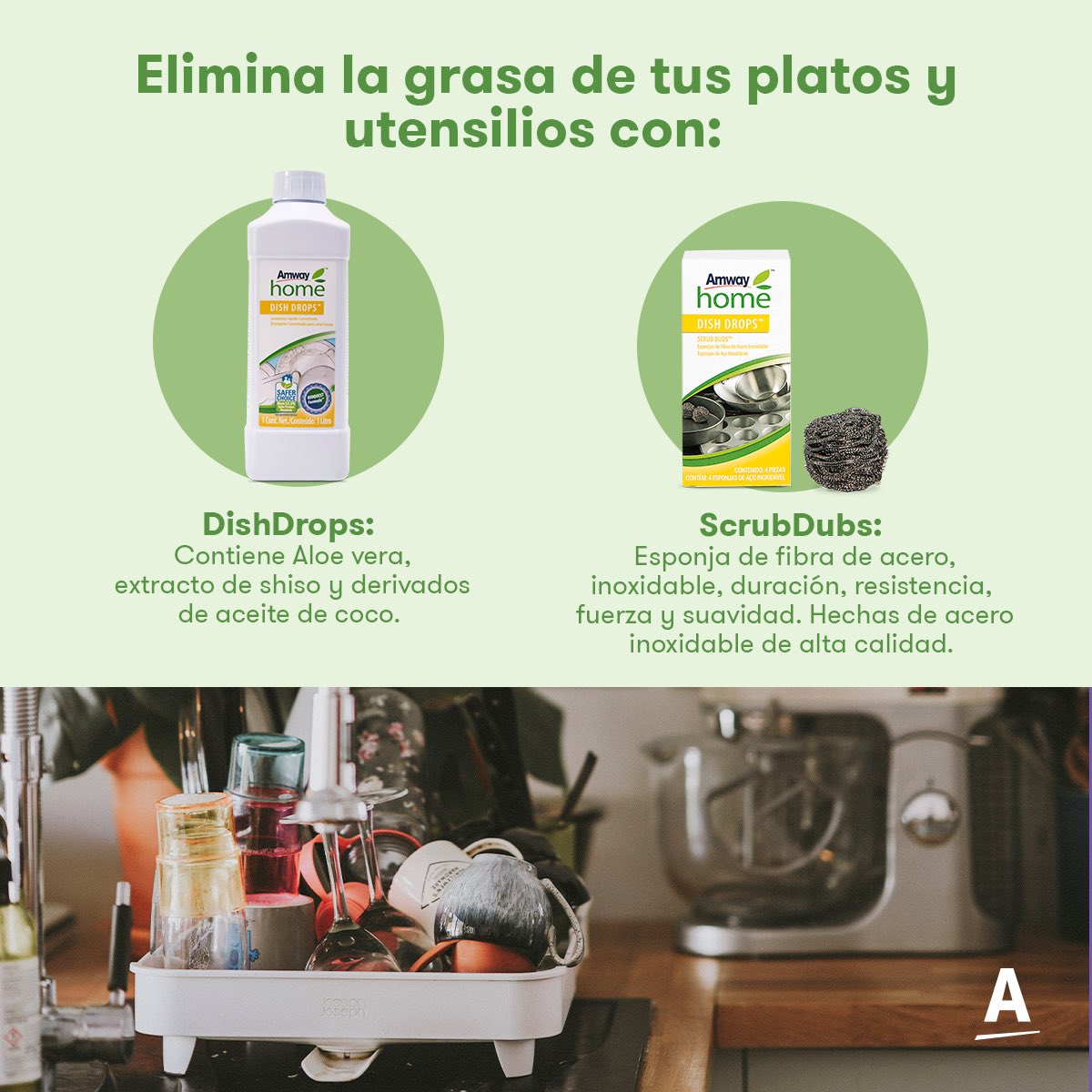 amwaydemexico's tweet photo. La dupla perfecta para tu cocina.
Brillo y limpieza con #DishDrops y #Scrubdubs que juntos hacen la pareja perfecta para eliminar todas esas manchas, grasa y residuos de comida de tu vajilla favorita. https://t.co/vI3IjwC1df
