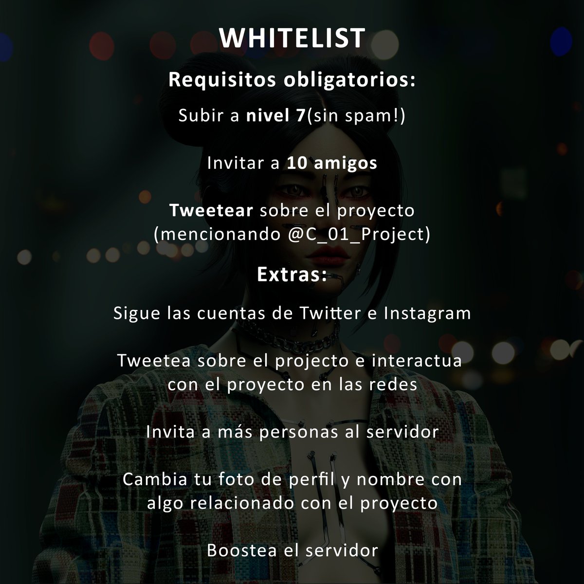 Z3R0WIN's tweet photo. As we can't post any photos in the chat i'll just share it on twitter for the spanish comunity. I have just translated the important information about the project. @C_01_Project https://t.co/mpFnf3j1wB
