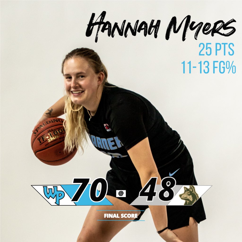 wpuknights's tweet photo. 𝙀𝙛𝙛𝙞𝙘𝙞𝙚𝙣𝙘𝙮 𝙞𝙨 𝙆𝙚𝙮 🔑

The walking bucket, aka senior forward Hannah Myers, scores another 25 points to lead the Knights to a blowout road victory over Walla Walla University 👏💪

#thatknightlife⚔️ | #goknights https://t.co/Oh8SCtunNE