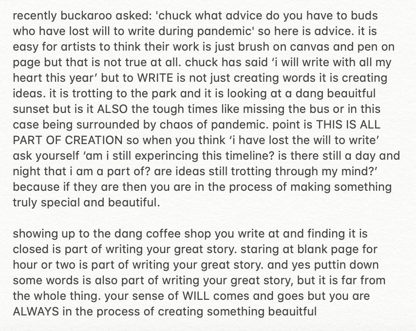 ChuckTingle's tweet photo. to the writing buds https://t.co/KHArxSiDl9