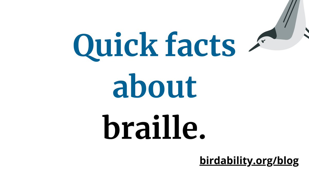 birdability's tweet photo. Did you know today is World Braille Day?! 🥳 And that braille is a code, not a language? Where in birding and the outdoors can braille be included so more people can access information? Learn more about braille at https://t.co/fBphHQVPJv https://t.co/KwMPlwfGL5