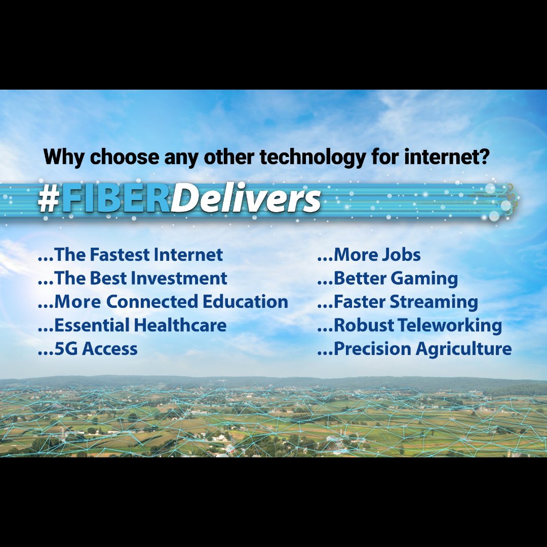 #FiberDelivers all this and more. #WeAgree that fiber is the smartest choice for Internet technology.
Get connected today. Call SCTelcom at 877-723-6875

#fiberdelivers #weagree #sctelcom #technology