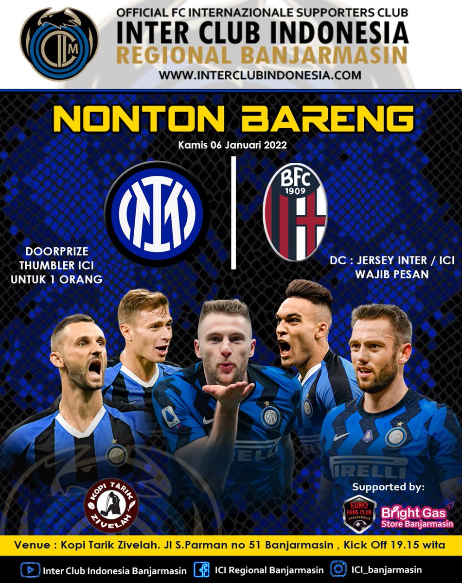 Nonbar perdana , info jelas tertera di  Flyer .
Ada doorprize nya loh 

#eurofansbanjarmasin
#supersoccerbanjarmasin
