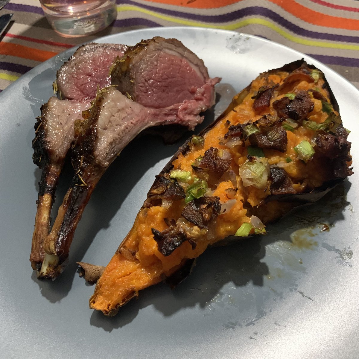 _derek_ryan_'s tweet photo. Rack of Lamb and Twice Baked Sweet Potato from the Destiny cookbook #destinycookbook #Destiny2 https://t.co/PjC6Anspim