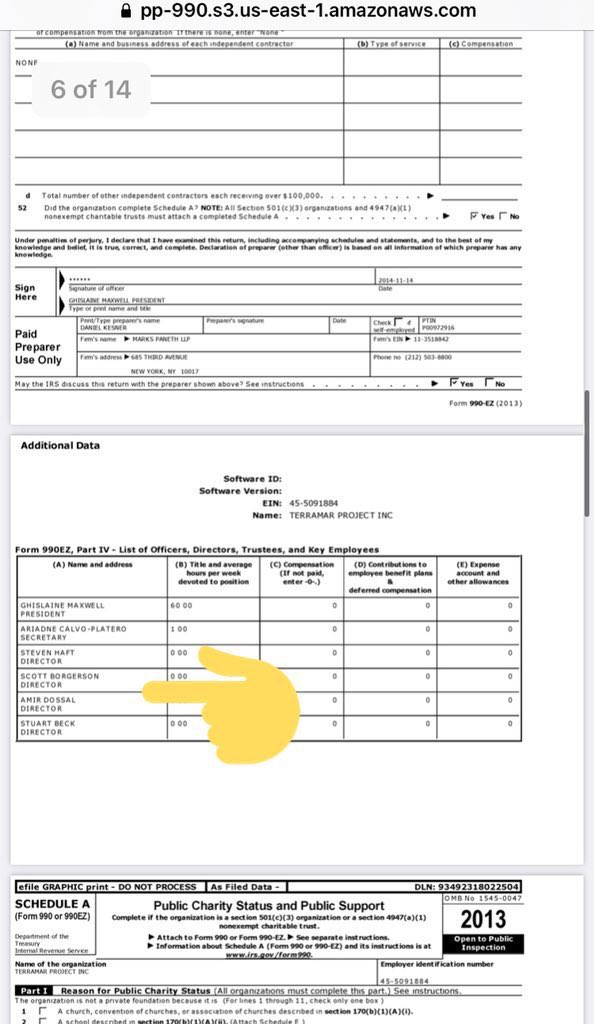 Here is another random tax doc, flight log, and a couple article excerpts...Let me know if y’all in the media can think of anything that makes sense, here...