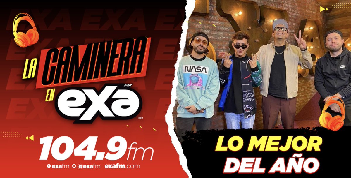 ExaFM's tweet image. ¡Estamos recordando lo mejor del año en #LaCaminera 💥💥💥! No te puedes perder la entrevista con #RodContreras 😎 con @elcapiperez, @fran_hevia y @Fer_Gay 🤪 En el 104.9 FM 📻

📲exafm.com
