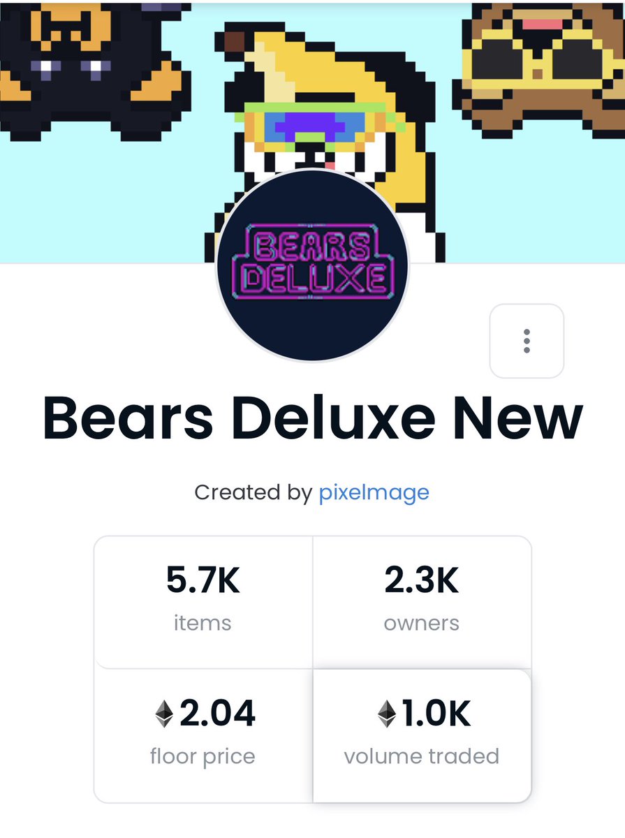 Buy your <a href="/bears_deluxe/">Bears Deluxe</a> now or regret it later 

These should be at least 5eth right now 

Undervalued