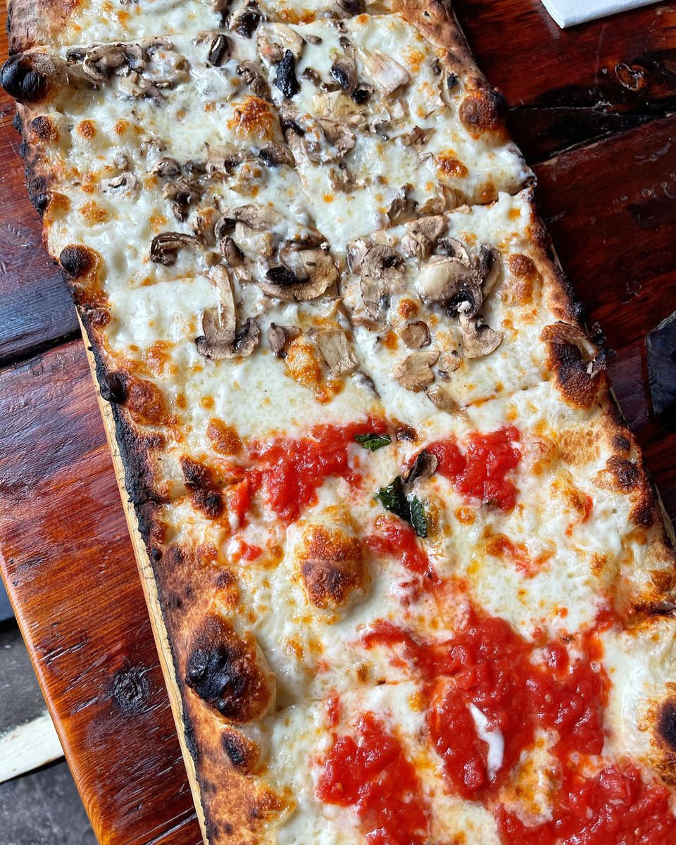 which half are you choosing: margherita or truffle!? 🍕🧀🍄