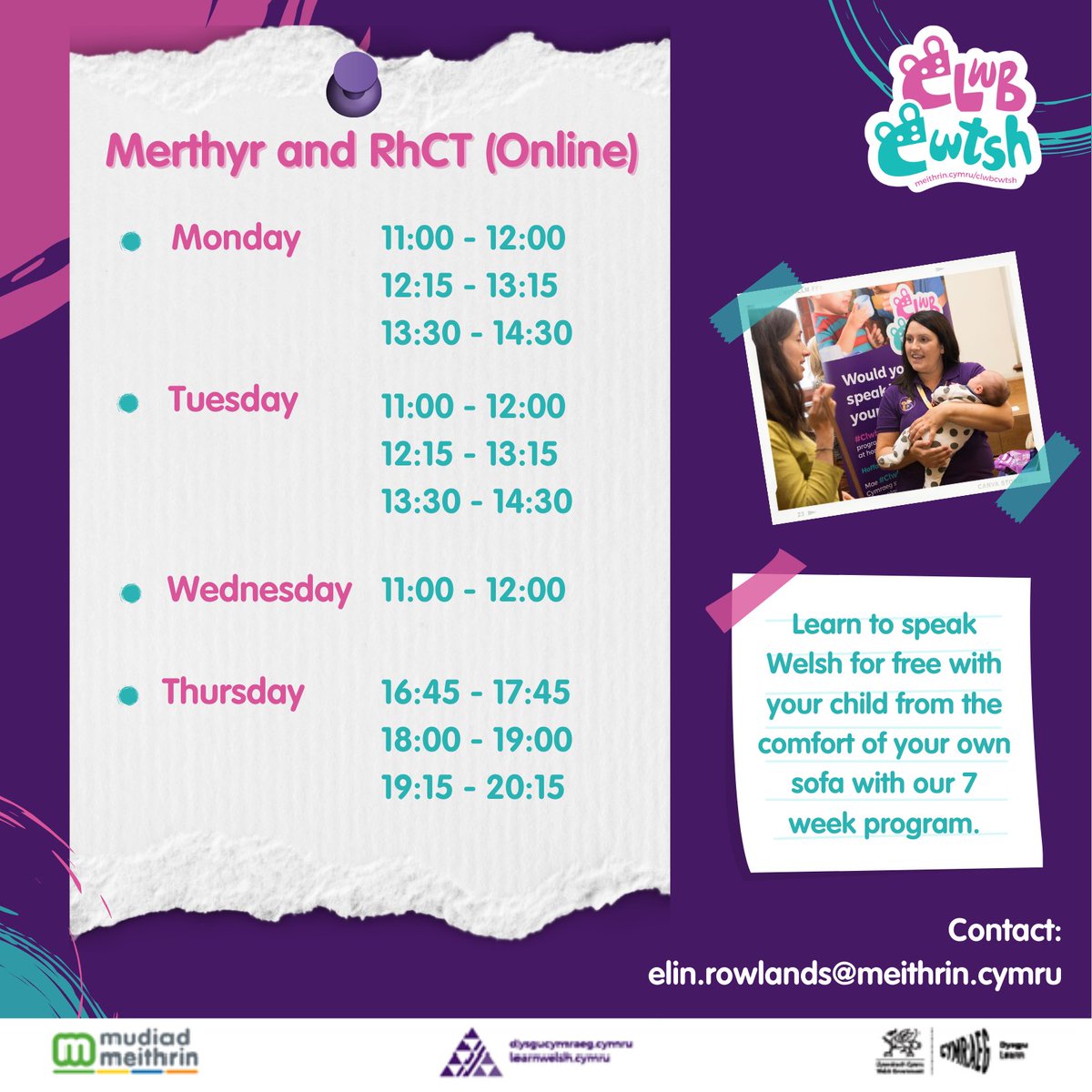 ECwtsh's tweet photo. 🤩 Free Welsh Taster Course 🤩
💞 Perfect for parents, parents to be, grandparents and caregivers 💞
✨ Begins next week ✨ https://t.co/2tvYJmtdP8
