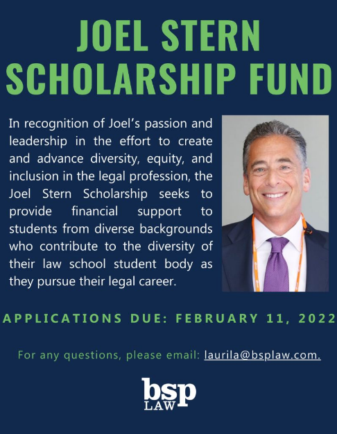 Are you a current law student with a passion for diversity, equity, and inclusion?  Apply for <a href="/BSPLawFirm/">Bush Seyferth PLLC</a>'s Joel Stern Scholarship.  

Details &amp; App here: linkedin.com/feed/update/ur…

#lawtwitter #lawschooltwitter #DEI