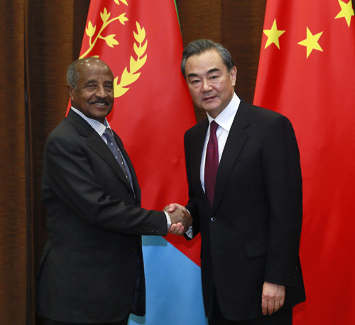 shen_shiwei's tweet photo. 🇨🇳🇪🇷Old friends meet again, now in #Eritrea.
Chinese State Councilor and Foreign Minister Wang Yi and Eritrea's Foreign Minister Osman Saleh have met many times in many occasions. https://t.co/xHsXOyOryw